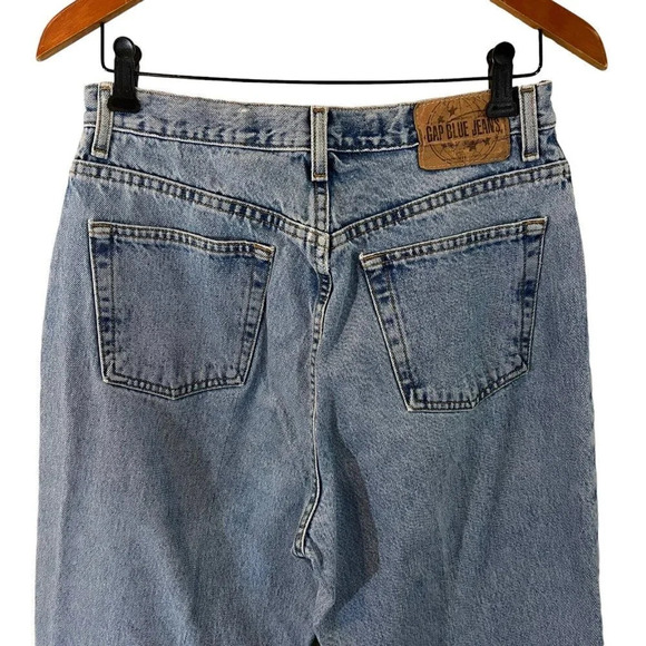 GAP Light Wash Jeans Vintage 90s Size 12 Tapered Mom Fit High Waist Rise Denim - Picture 4 of 11